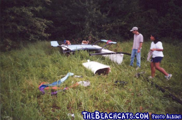 Ocean Springs water spout damage to Hobie 18M