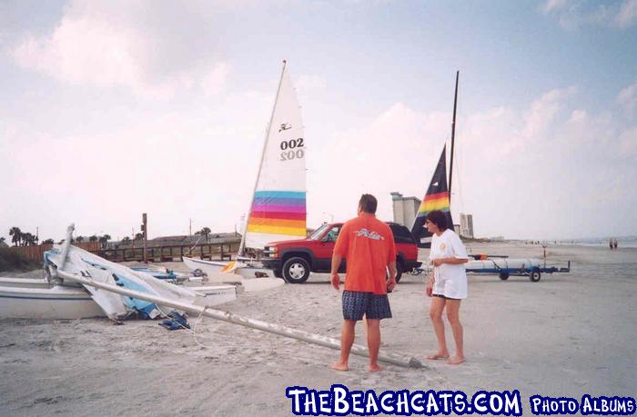 AFTERNOON - STORM Flips JOHNs HOBIE 16 & Bent the Mast