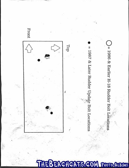 H18 Rudder Drilling Template