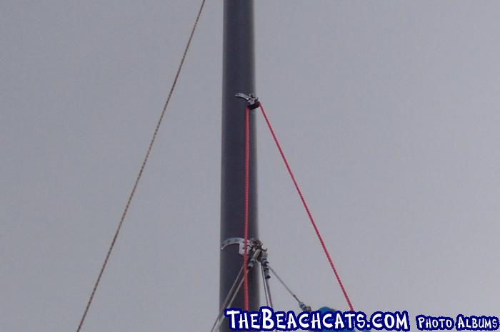 Be sure to seal rivets into mast to avoid leakage.