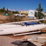 Nacra 5.2 on Beach Trailer