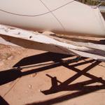 Winch cable attached to Beach Trailer (in shadow)