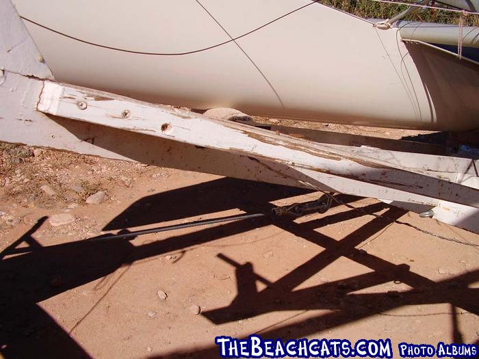 Winch cable attached to Beach Trailer (in shadow)