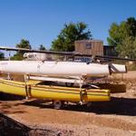 There -  Top Boat in place - bottom boat slid back to balance Road Trailer