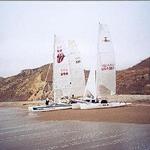 Left to Right
Buzz's Nacra 5.8 "Eliminator"
Gary's Mystere 6.0 "Whisk" (in the distance, behind Eliminator