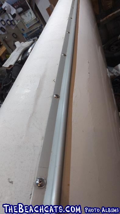 starboard hull dent