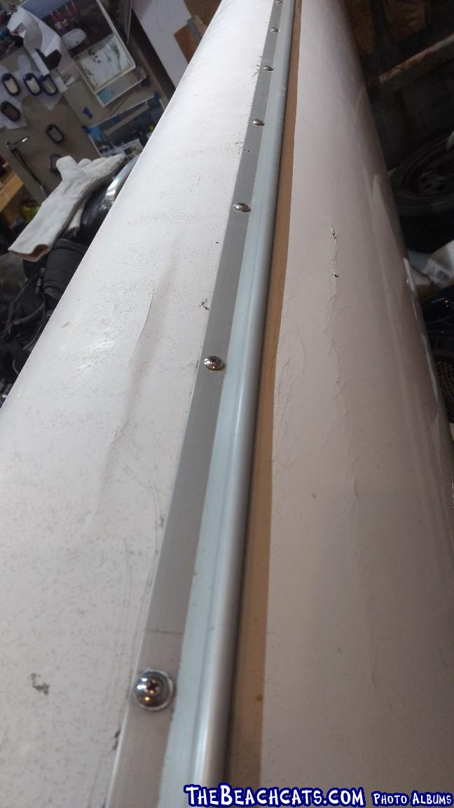 starboard hull dent