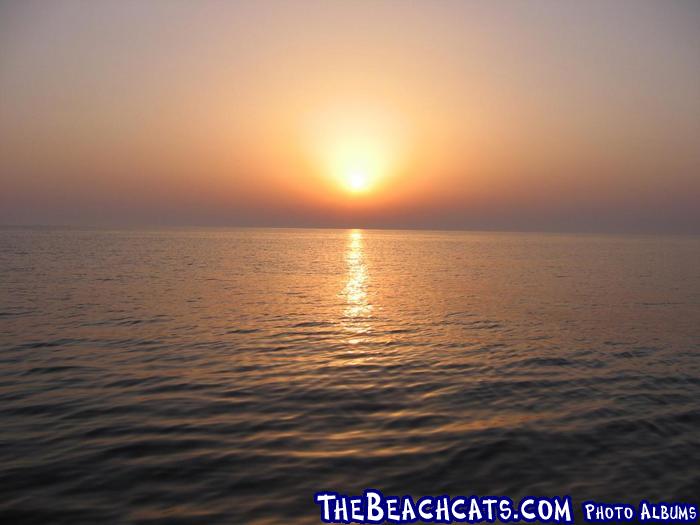 Sunset in the midle of Aegean sea