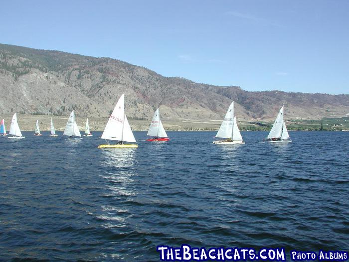 Some of the boats on a leg at BC