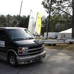 Chevy Van with TheBeachcats.com Sign