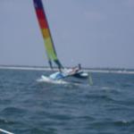 2005-09-02 Sail (23) - hull-flying - blurry... too bad.