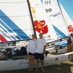 Pat & Terri at the 2002 Worlds in New Caledonia