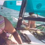 Girl Crew on HOBIE 18M Forward Hull