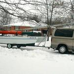 Snow in Ohio when we're leaving for Key Largo, December 28th, 2002 (we had to get pushed out of the driveway)