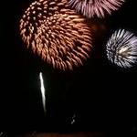 New Years Eve fireworks viewed from the dock at Rick's Place