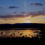 Sunset from El Atazar lake, Madrid, Spain