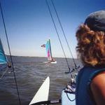 BECKY on HOBIE WAVE, Cheney Lake, KS