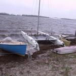 Effects in Ft. Walton beach sound side just after Hurricane Isadora made landfall