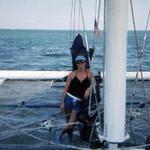 Terry, my beautiful wife, enjoying a great day out on the Gulf.