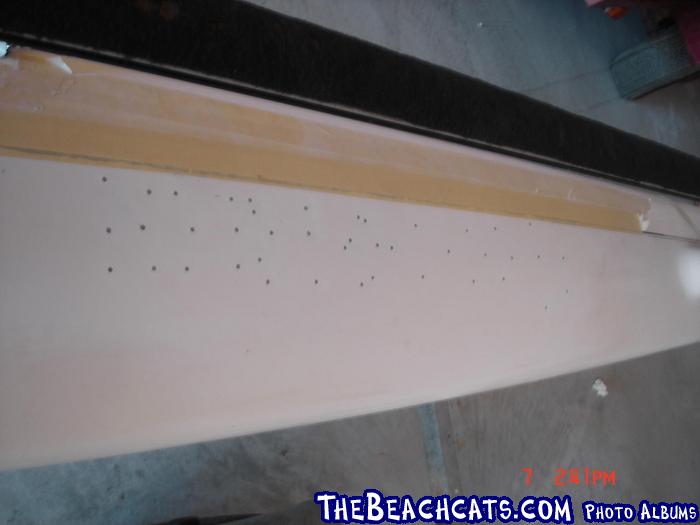 Delam Repair/ Filled holes with resin after epoxy injection