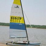 This is my Hobie 14T on lake Thunderbird in OK