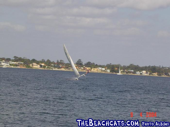 one up on a Nacra 5.8 in Perth WA