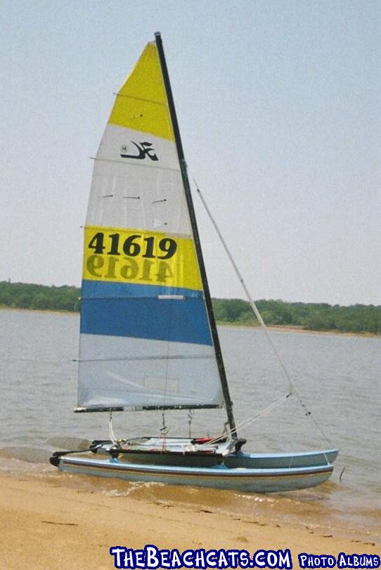 This is my Hobie 14T on lake Thunderbird in OK