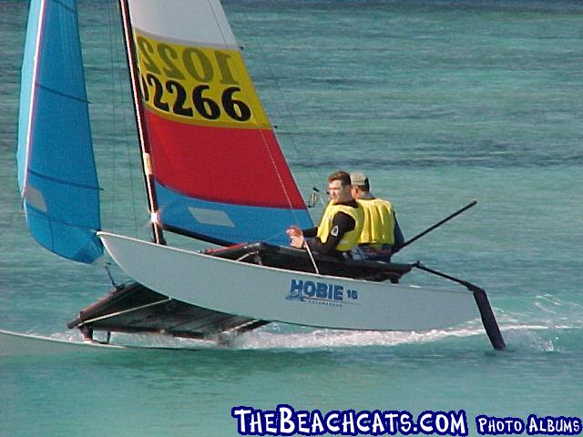 Jonathan L. and John W. flying his H16 off Torii Beach