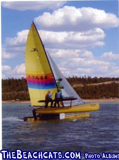 TrtlDave & Donna H-18 Heron Lake New Mexico, Hobie Fleet 48