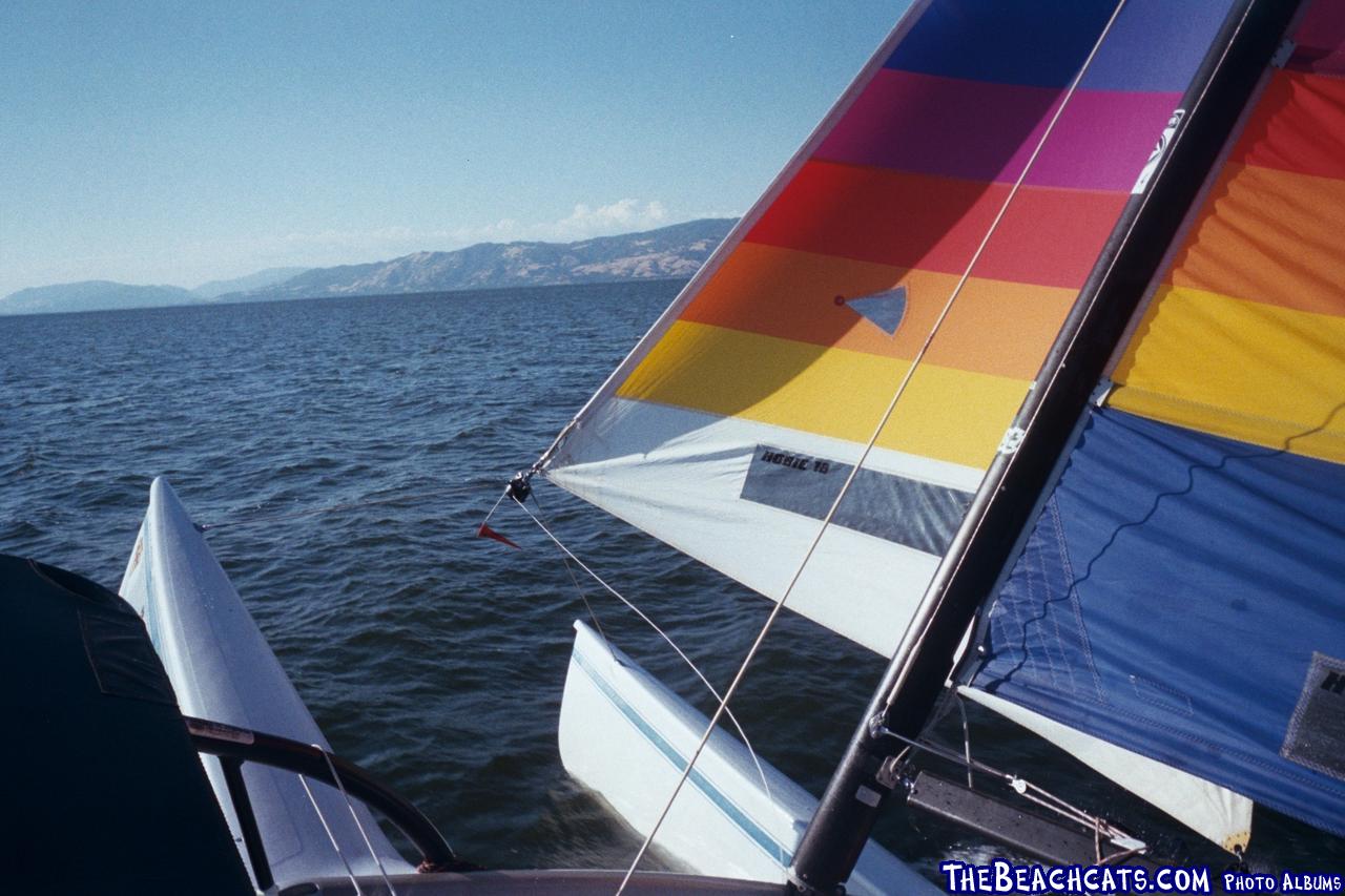 Flying a hull (I took the picture while on the boat)