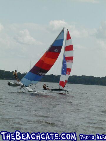 Paul flying Hobie 16 gone bye