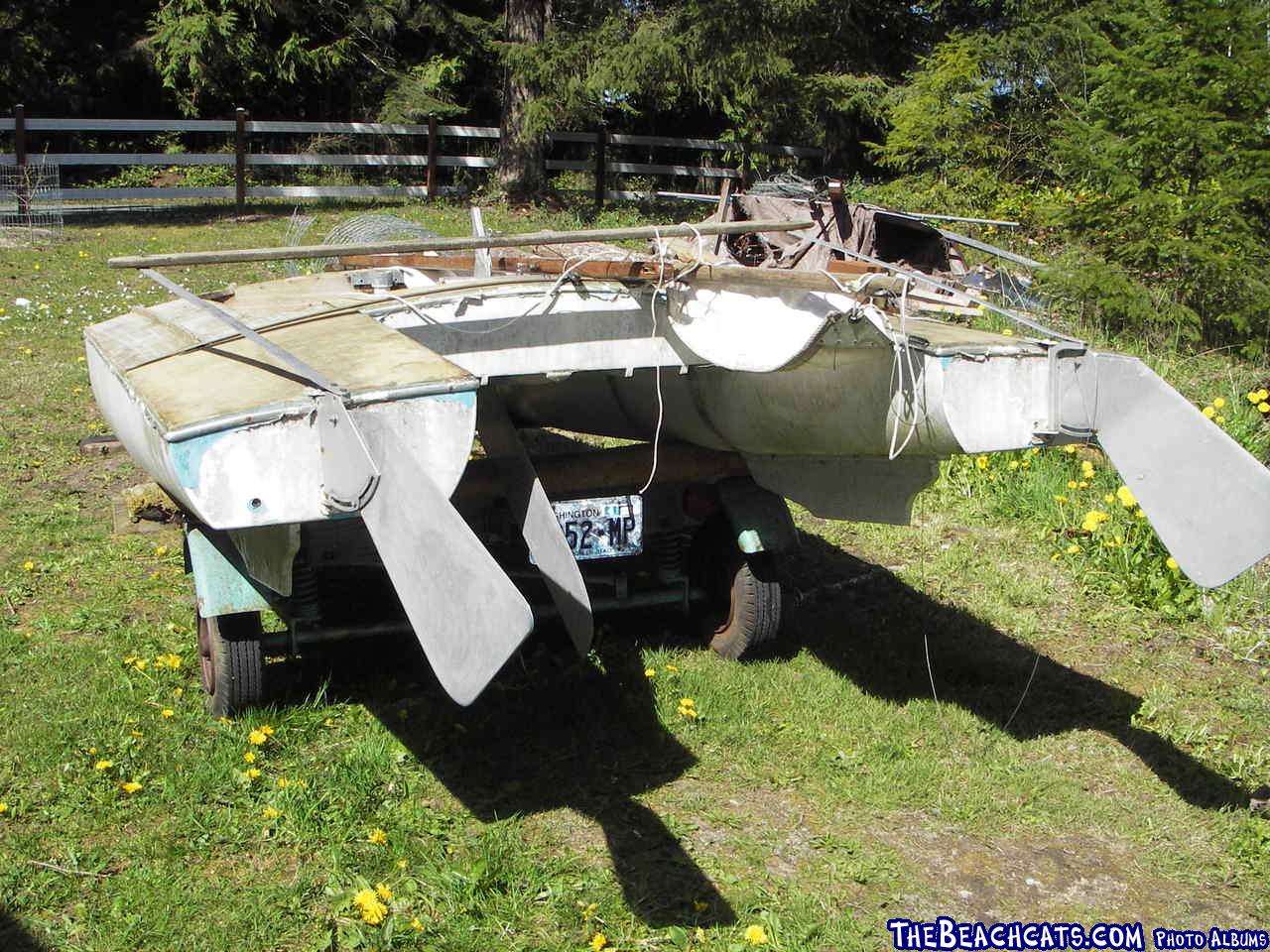 fiberglassed hulls, mahogany decks also glassed.