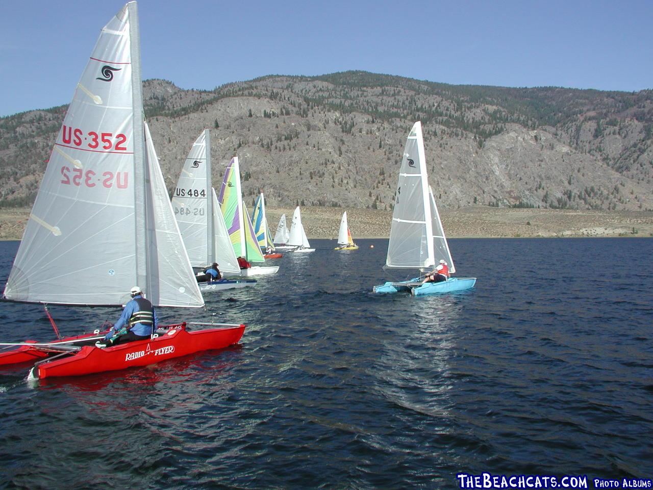 Sea Spray N.Americans-start. Radio Flyer in the forground.