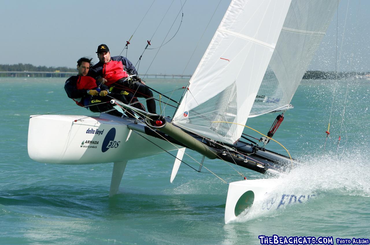 Dutch Tornado sailors MITCH BOOTH (skipper) and crew HERBERT DERCHSEN