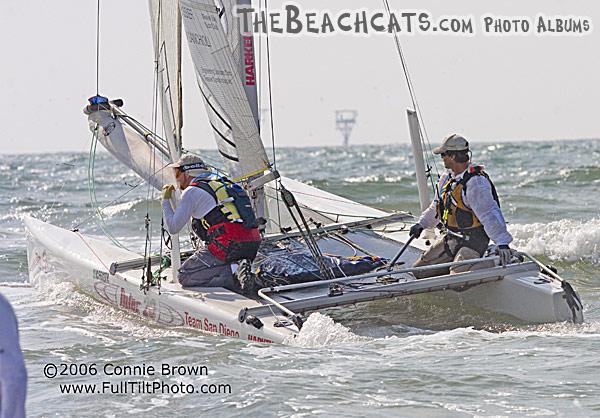 Team San Diego launches into the surf.