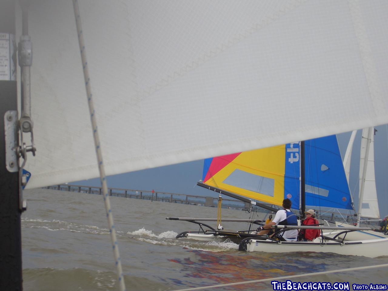 look closely.  three boats. John' tiger, Damon H18 and Will's P19