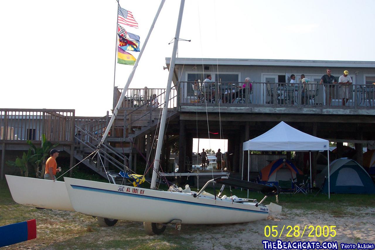 Look at the flags.  Great day for sailing.