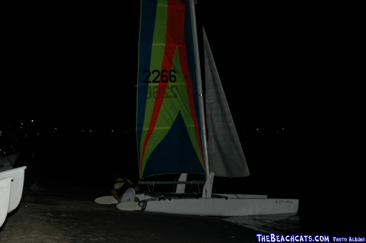 Rigging up for a midnight sail!