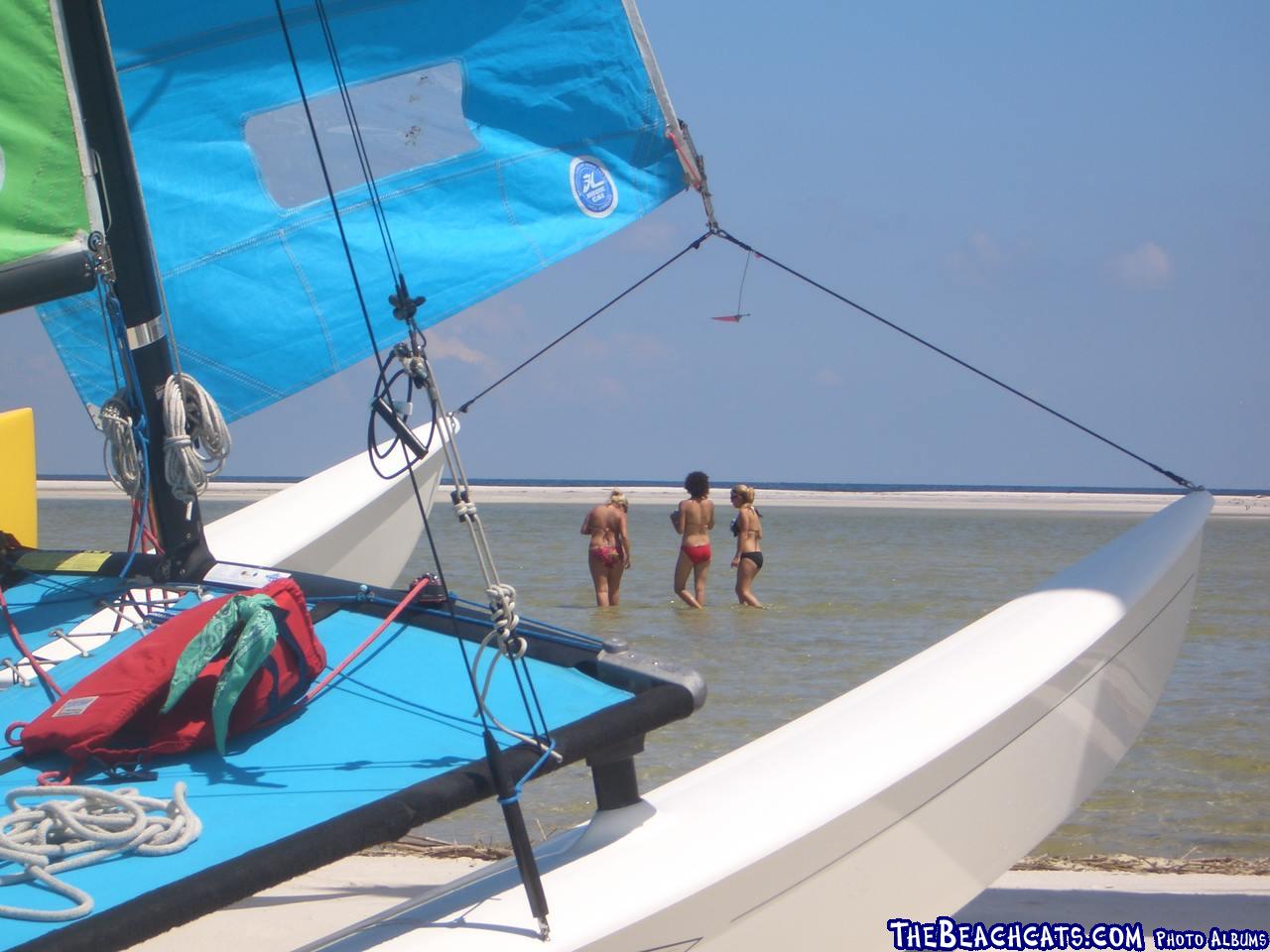 Damon, Philip, and Mark's crew.  The pleasures of sailing to the island.