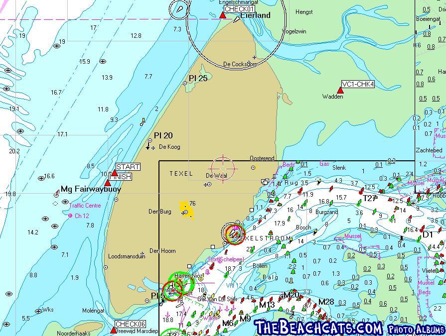 The Round Texel race is sailed clockwise around the island of Texel in the north of The Netherlands. The length of the course is