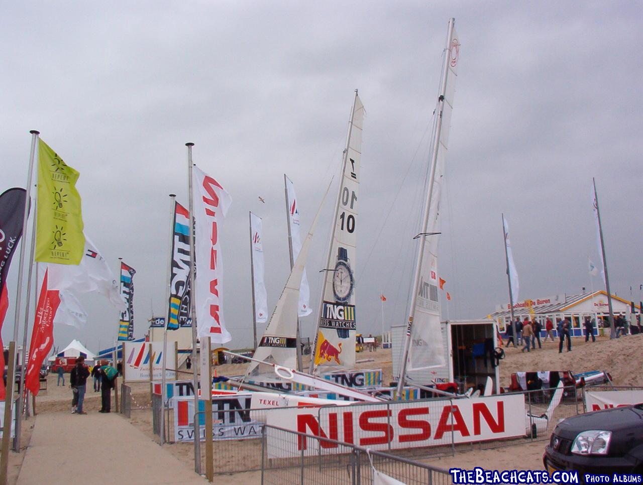 This is the pit-lane where manufacturers had new boats and gear on show.