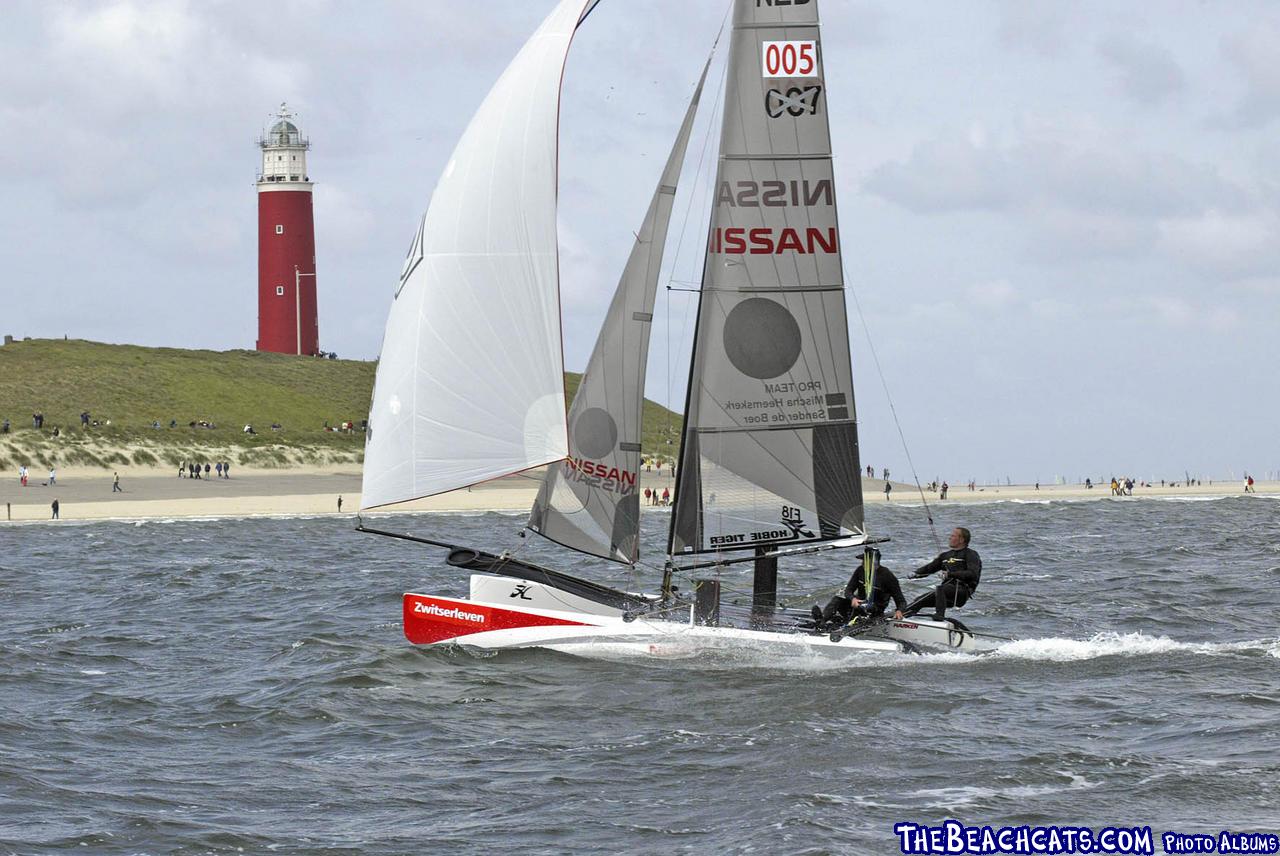 Mischa Heemskerk and Sander de Boer won on handicap with their Hobie Tiger.