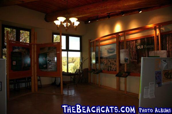 Displays inside visitors center