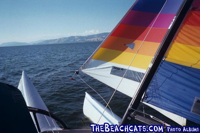 Flying a hull (I took the picture while on the boat)