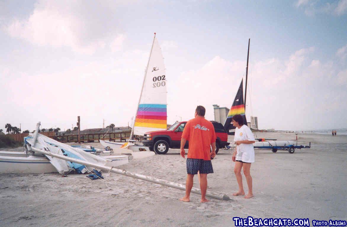 AFTERNOON - STORM Flips JOHNs HOBIE 16 & Bent the Mast