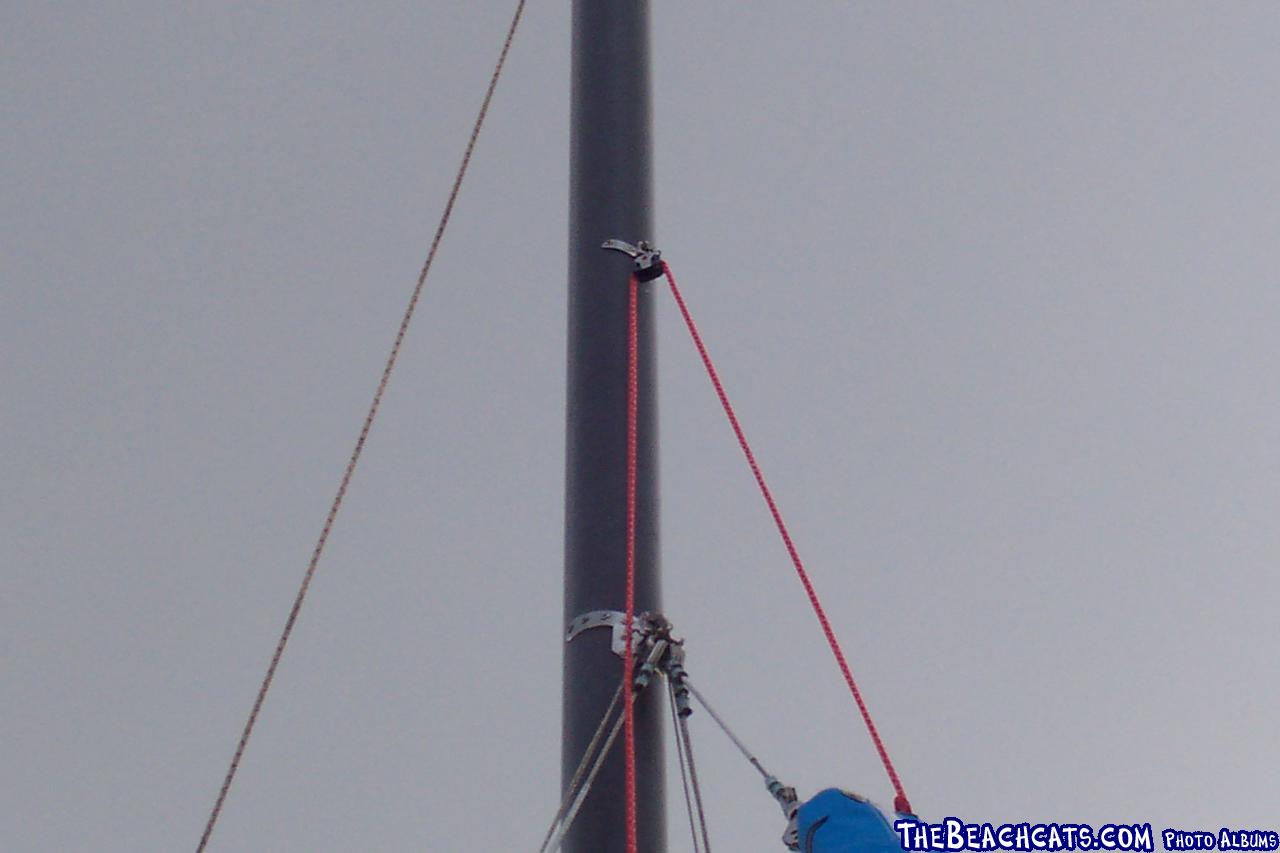 Be sure to seal rivets into mast to avoid leakage.