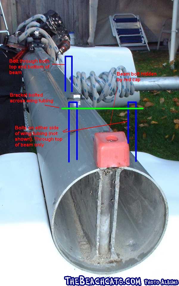 nacra 450 beam bolts with drawings for wing attach points