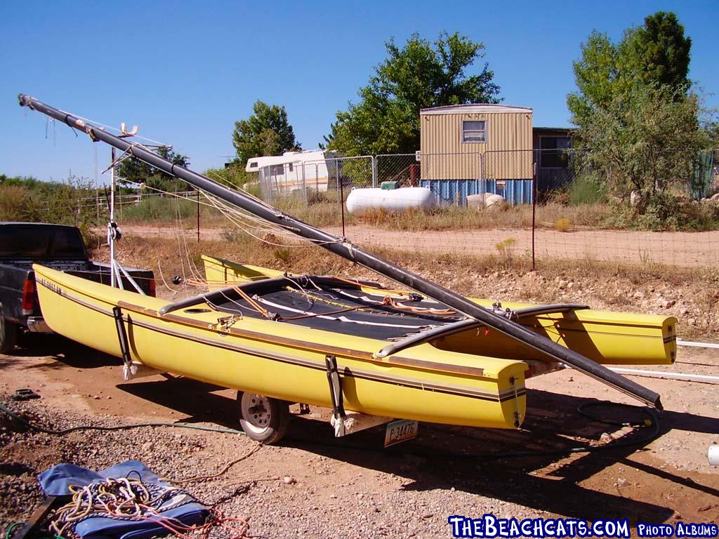 Road Trailer set up for one boat