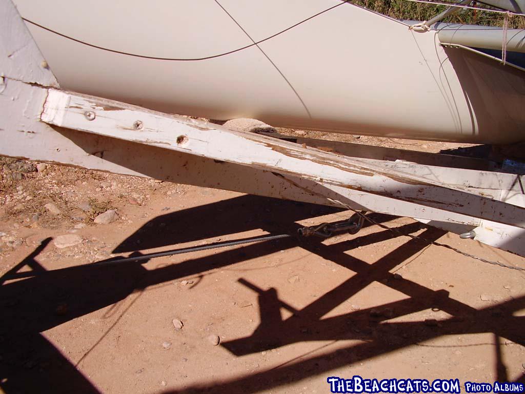 Winch cable attached to Beach Trailer (in shadow)