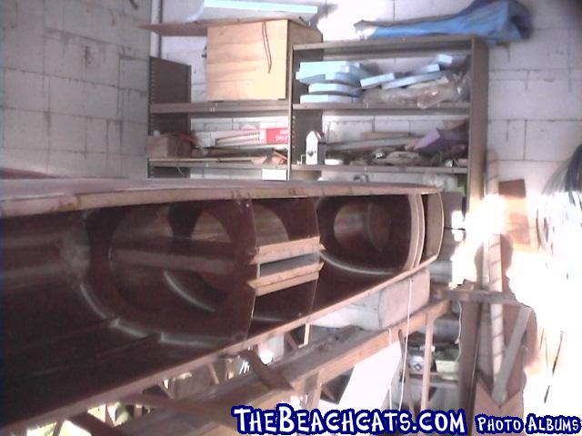 pic038-Centrecase, rear beam b/h and landing ,transom and c/s b/hs fitted.